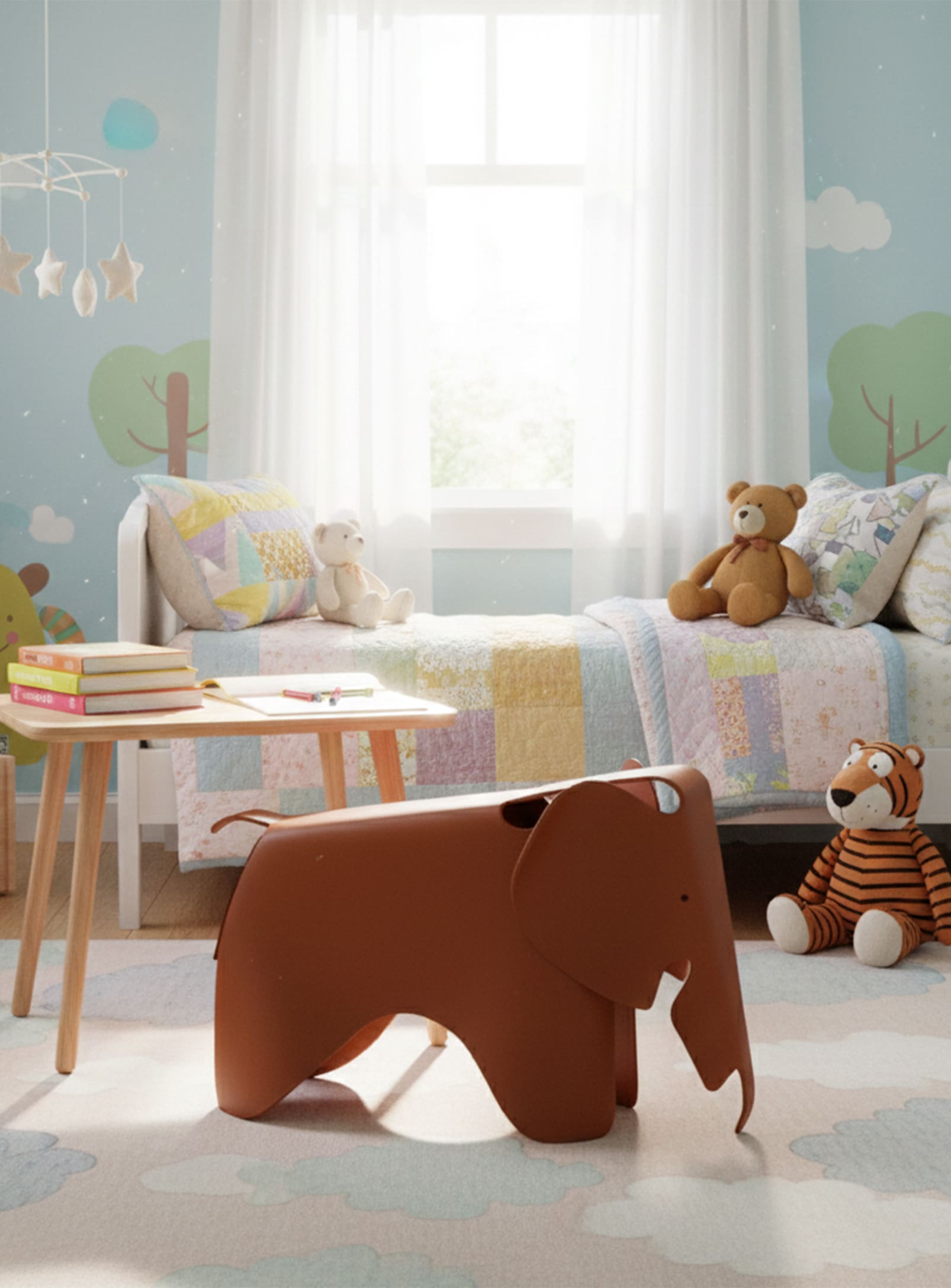 Elephant: Plastic stool for children – Nüspace