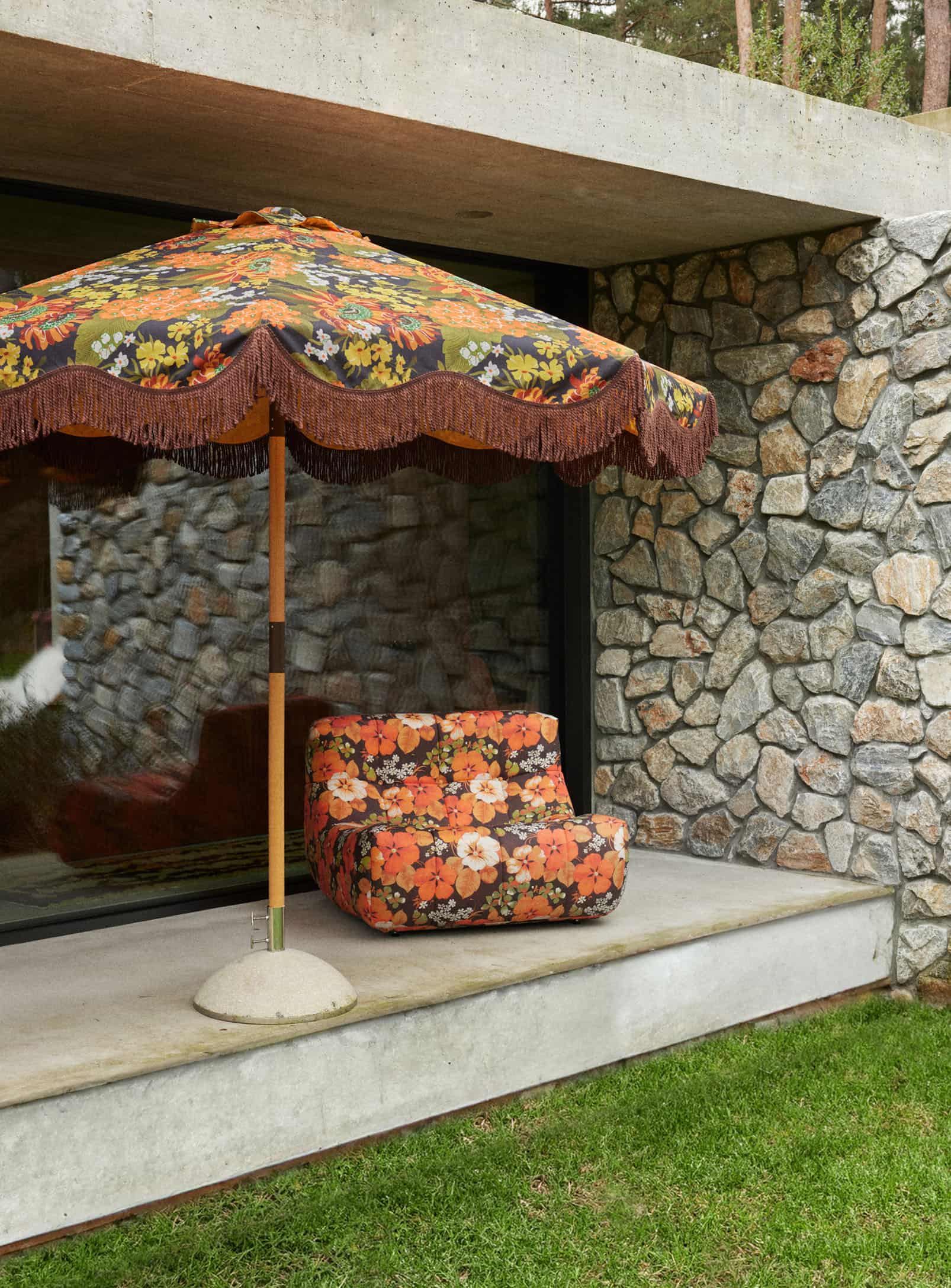 Flourish - Parasol with floral patterns - HKliving – Nüspace