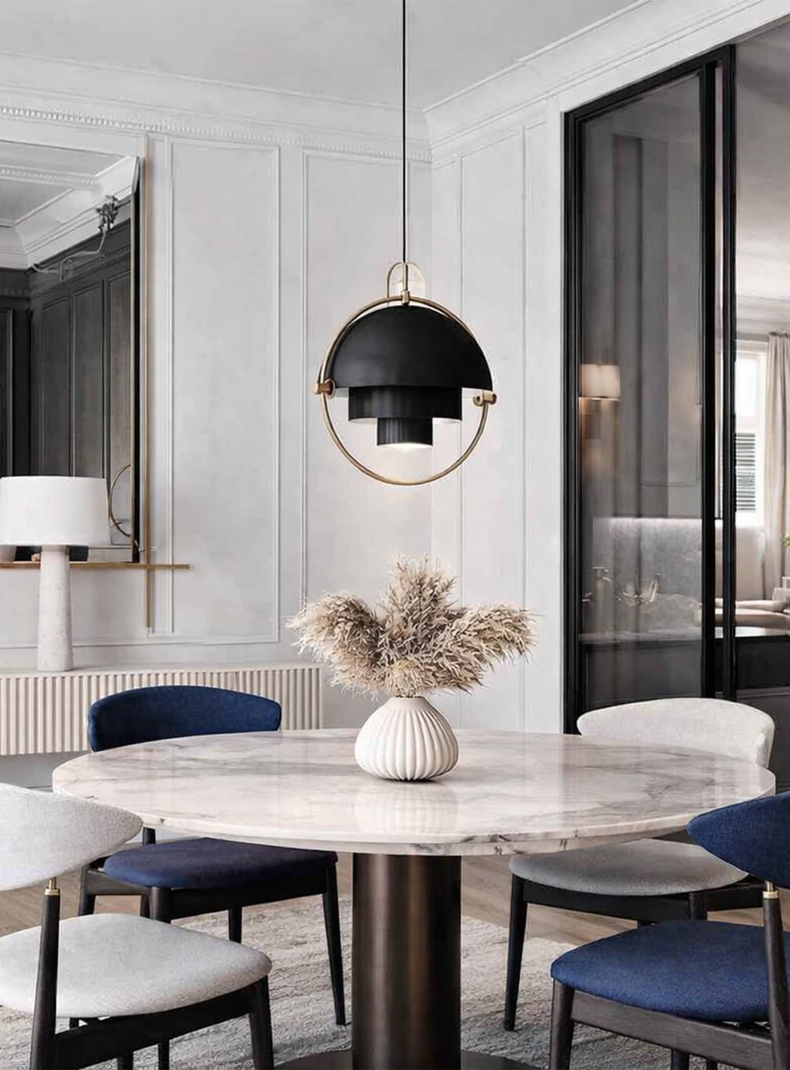 Multi-Lite: Spherical metal pendant lamp – Nüspace