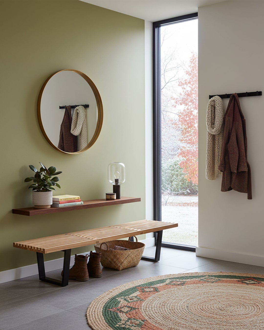 Platform: Bench with wooden seat and legs – Nüspace