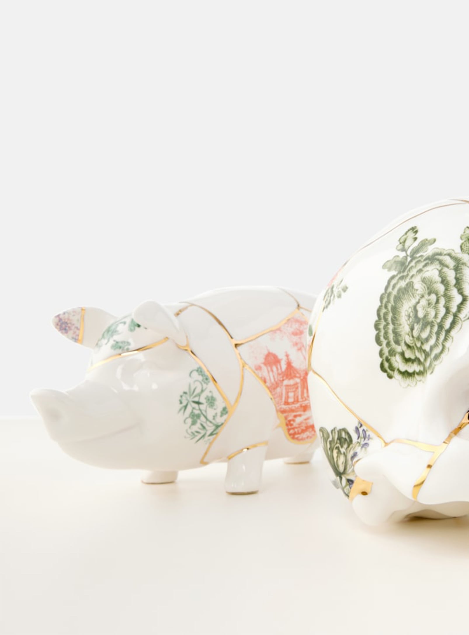 Kintsugi: Porcelain and gold piggy bank - Seletti – Nüspace