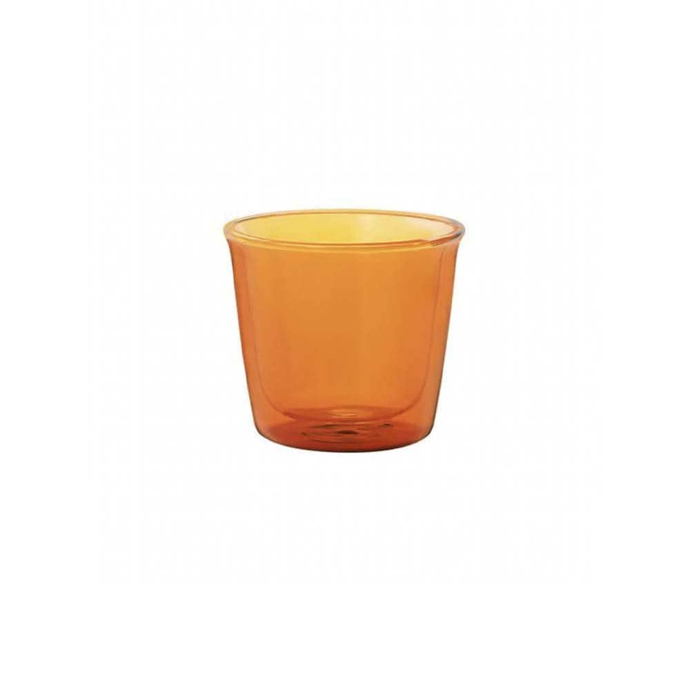 Kinto Cast, verre à double paroi qui conserve la température de vos boissons, ambre, petit
