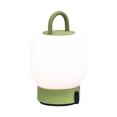 kooduu Loome, lampe de table LED portable en forme de lanterne avec chargeur USB, en acier et verre, mousse