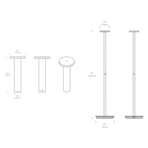 Luci, lampes de table et lampes sur pied, par Pablo Designs, dimensions