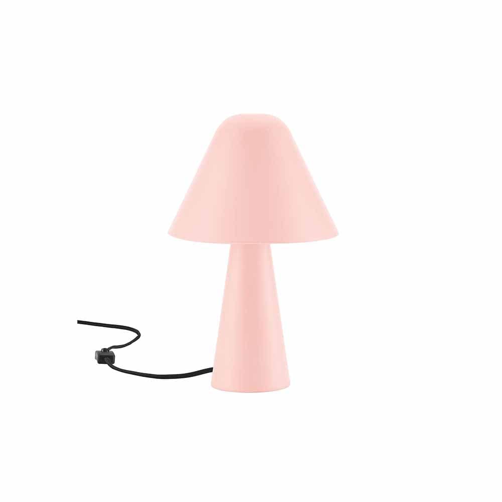 Jovial, lampe de table en forme de champignon, en métal, rose