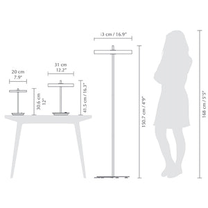 Asteria, lampes sur pied ou de table, par Umage, dimensions