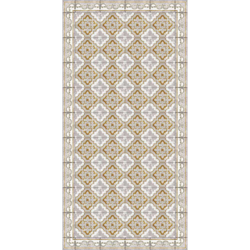 Adama Alma Golden, tapis plat à motif d’une épaisseur de 5 mm, en vinyle,