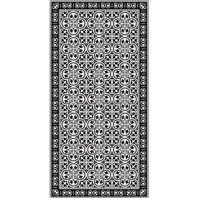 Adama Alma Pinta, tapis plat à motif d’une épaisseur de 5 mm, en vinyle, noir