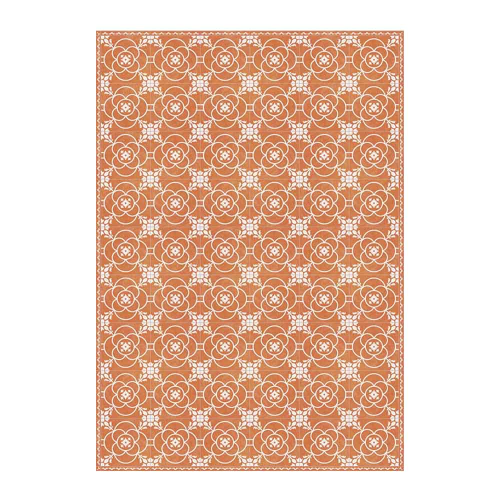 Adama Alma Napperon rectangulaire, set de table à motifs en tuiles, en vinyle, lisa orange