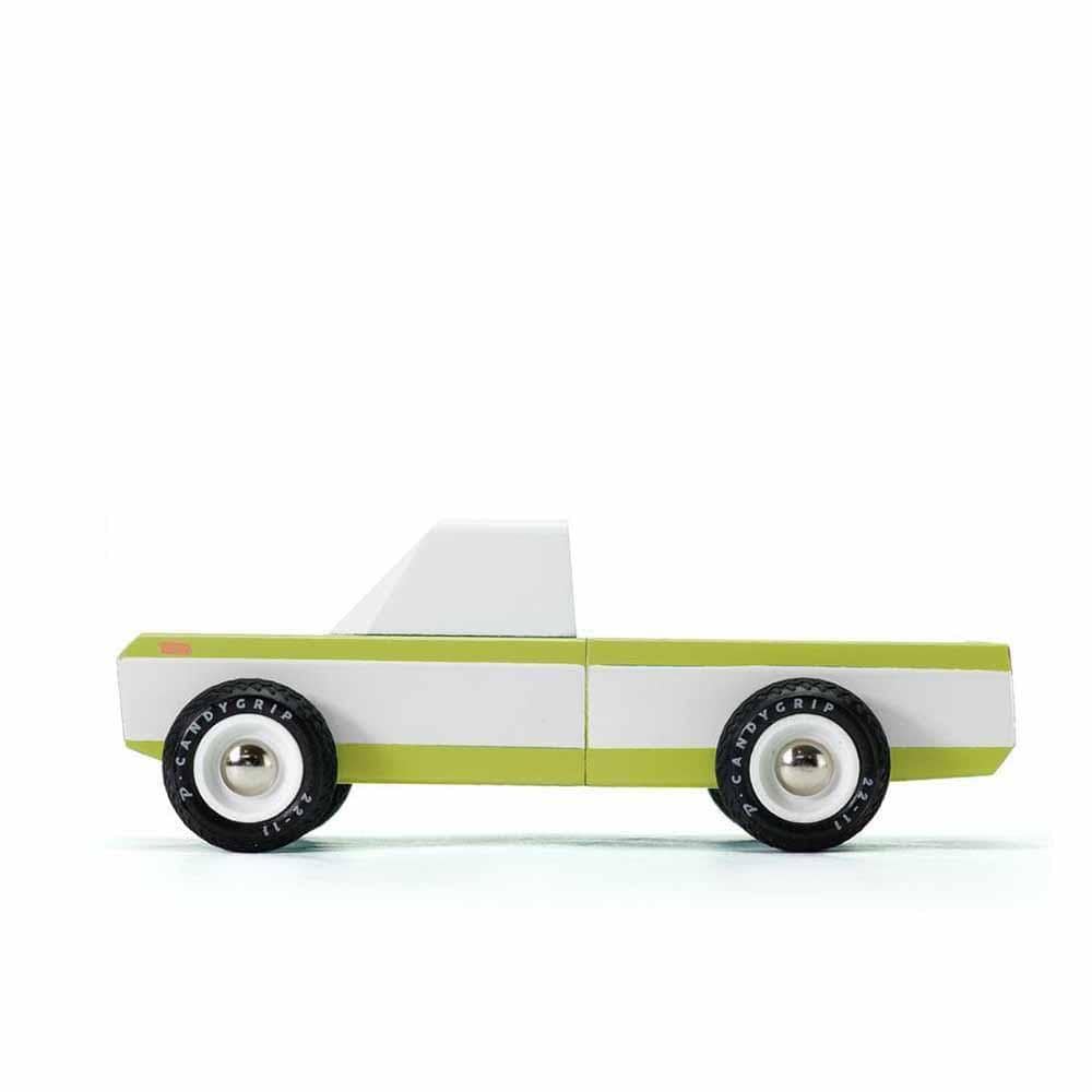 Candylab Longhorn, voiture jouet pick-up, en bois, olive