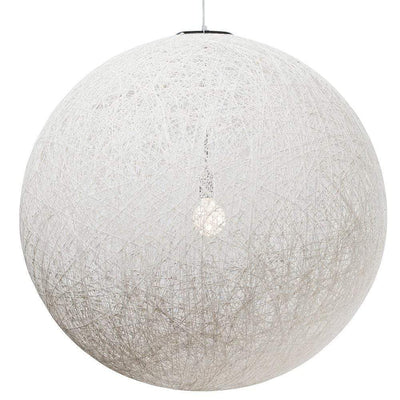 Nuevo String, lampe suspendue en forme de boule, en corde, blanc, 36"
