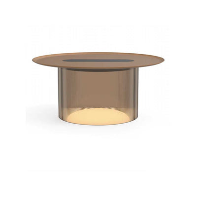 Pablo Designs Carousel, lampe de table en acrylique avec un plateau rechargeant les appareils électroniques, bronze, terracotta, 16, grand