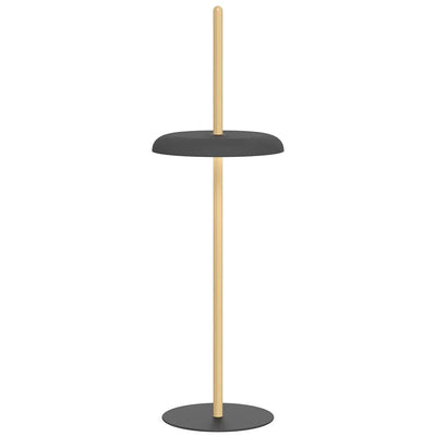 Pablo Designs Nivél, lampe sur pied avec l'abat-jour à hauteur réglable et portable, en bois et métal, noir, chêne