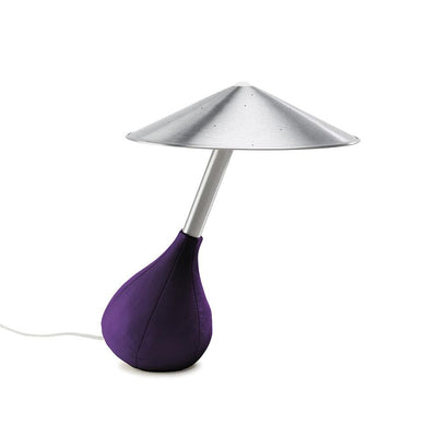 Pablo Designs Piccola, lampe de table avec une base en cuir, en aluminium, mauve