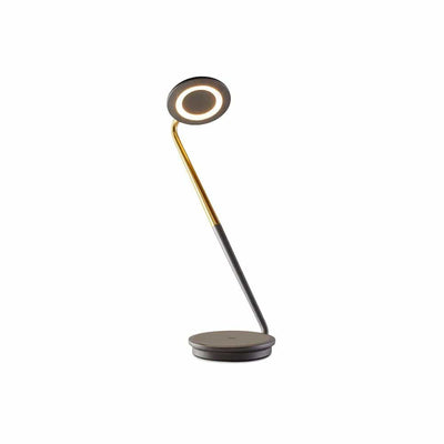 Pablo Designs Pixo Plus, lampe de travail LED flexible, en acier et aluminium, graphite/laiton