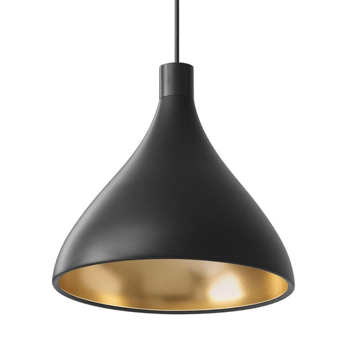 Pablo Designs Swell Medium, lampe suspendue, en aluminium, laiton noir