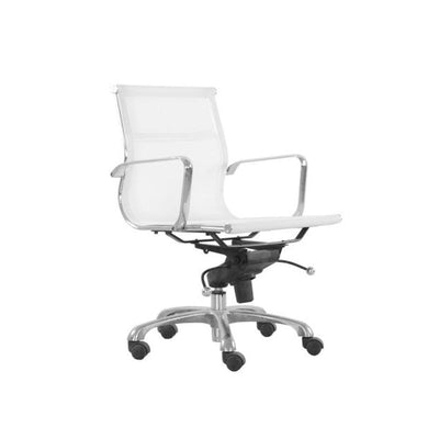 Reproduction Group Management Mesh, chaise de bureau, en PVC et aluminium, blanc