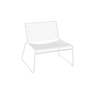 Reproduction Hee, fauteuil ou chaise lounge, en métal peint, blanc