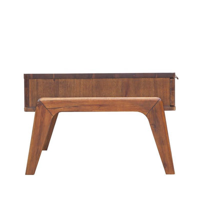 Table à café Remix Nüspace : bois d'acacia et minimalisme Mid-Century. Fonctionnalité moderne avec rangements discrets pour une surface ordonnée.