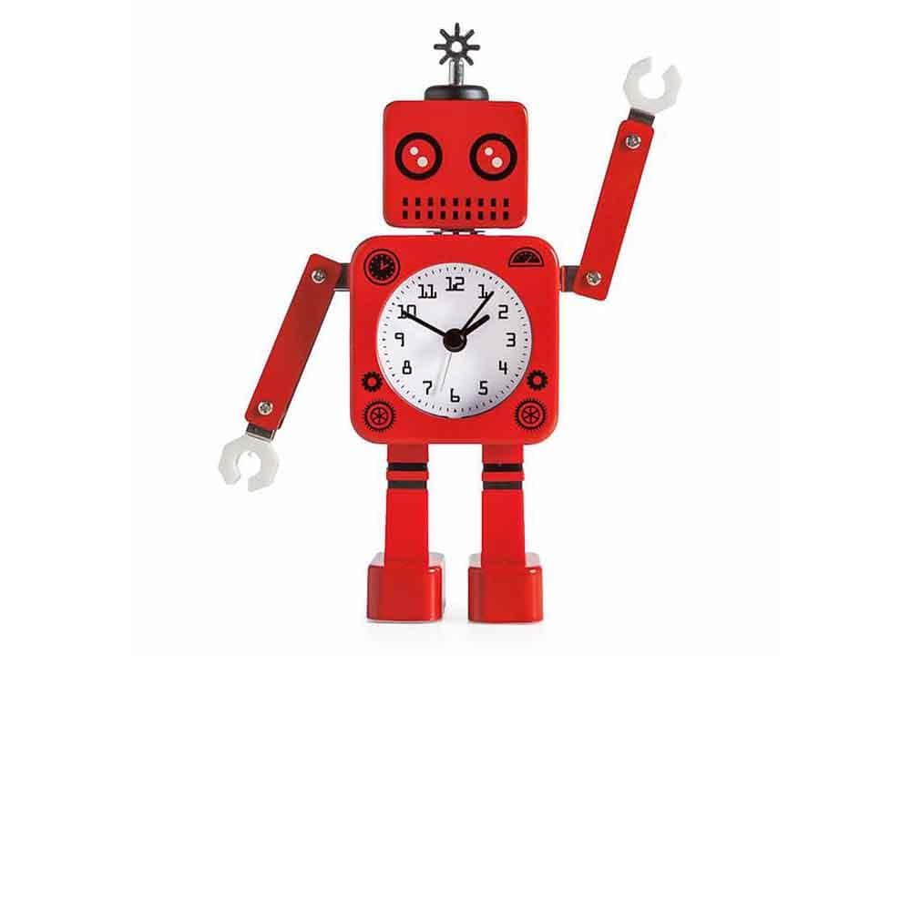 Torre & Tague Robot, réveil pour enfants, en métal, rouge