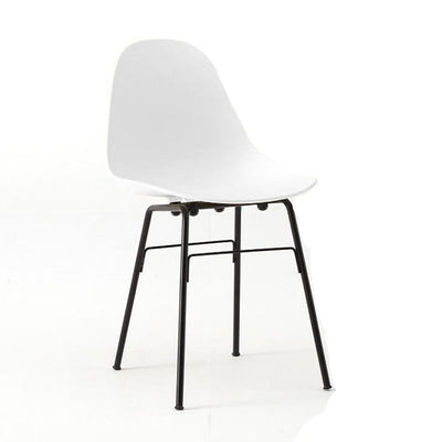 TA par TOOU Design, chaise d'intérieur multifonctionnelle, base noir, assise blanche