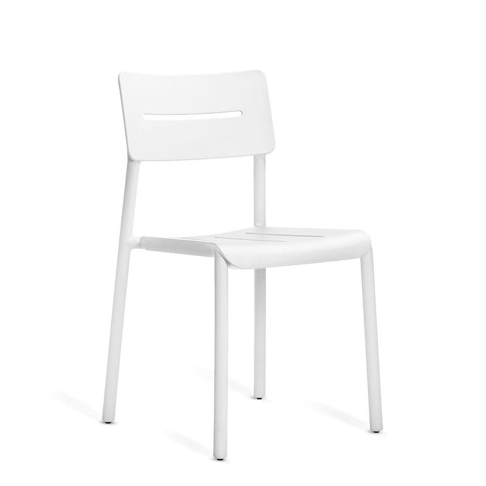 TOOU OUTO 11, chaise à dîner pour usage intérieur et extérieur, en polypropylène, blanc
