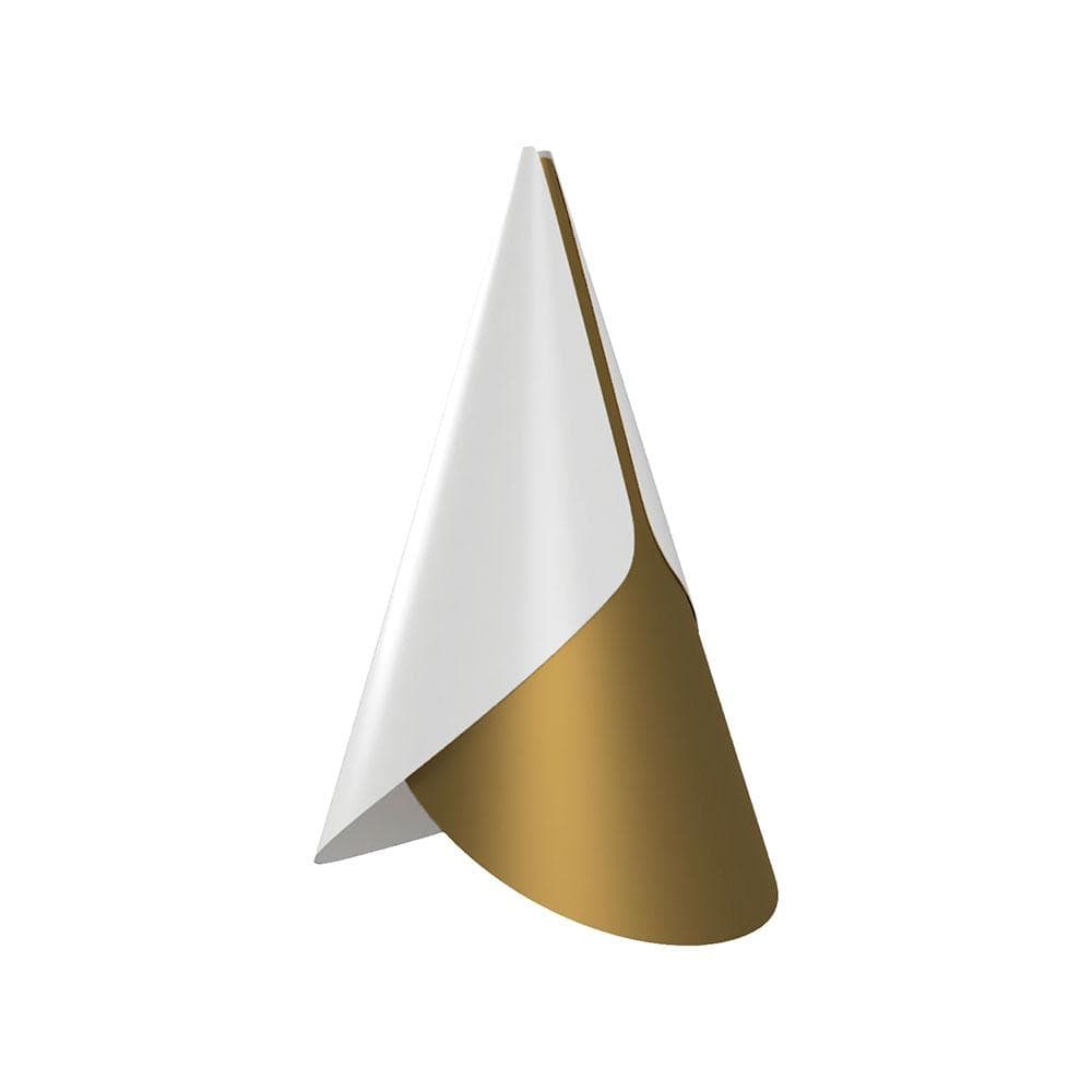 Umage Cornet, abat-jour en forme de cône, en aluminium, blanc / laiton