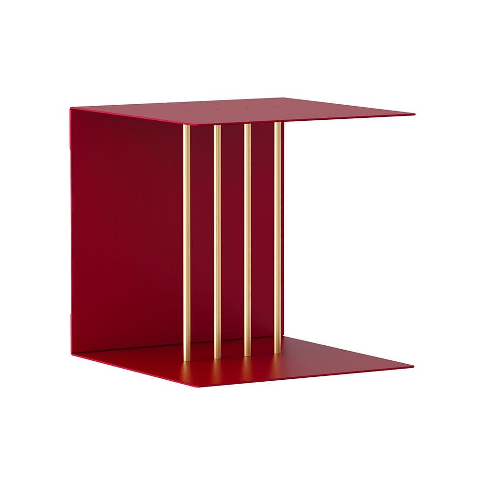 Umage Teaser, étagère à accrocher au mur pouvant être associée, en aluminium et acier,  rouge rubis