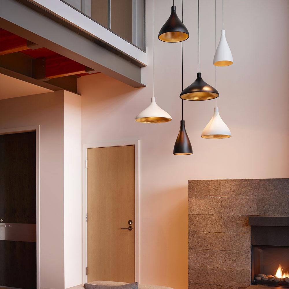 Swell de Pablo Designs : des luminaires LED en aluminium, parfaits pour créer des compositions élégantes et polyvalentes.