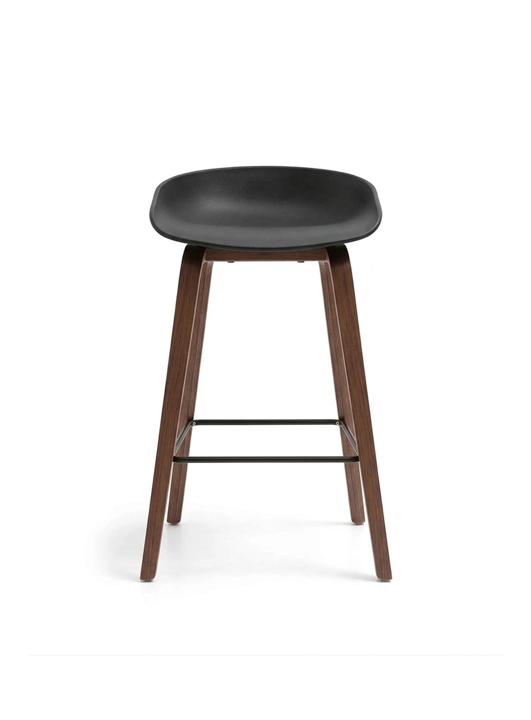 Tabouret About 32 : tabouret de comptoir chic, bois naturel et style moderne. noir et noyer