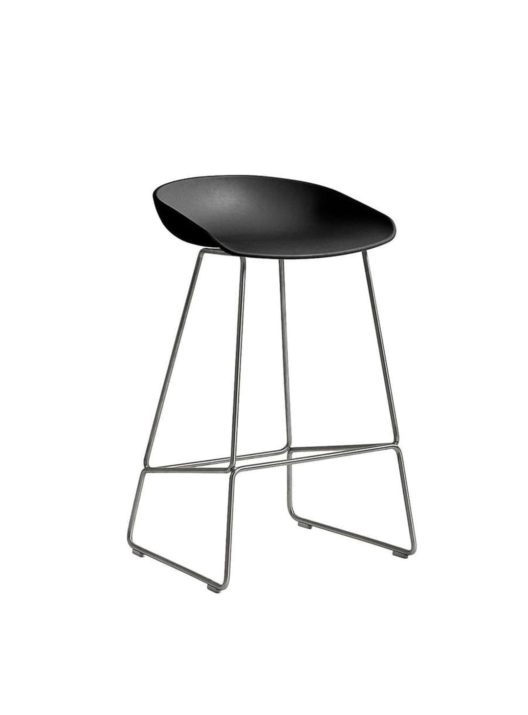 About 38, tabouret robuste et élégant pour intérieur ou espace pro. noir et chrome