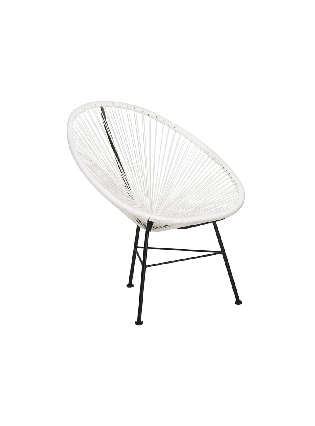 Chaise Acapulco, style rétro mexicain et confort pour intérieur ou extérieur. blanc