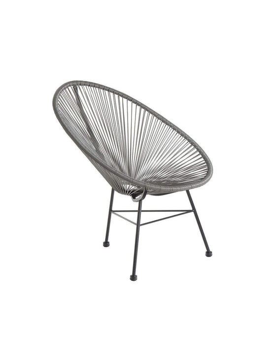 Chaise Acapulco, design iconique pour jardin, balcon ou salon. gris