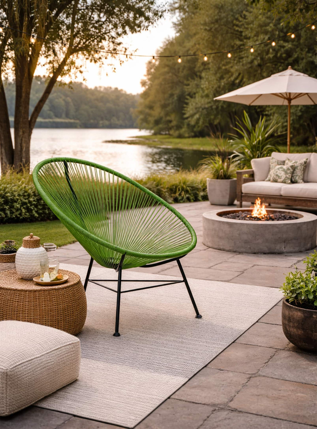Chaise Acapulco, inspiration années 50 pour intérieur tendance. vert
