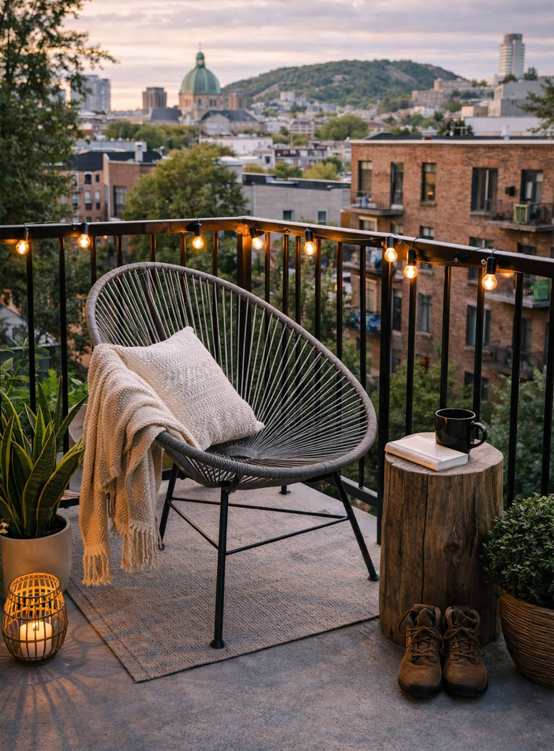 Chaise Acapulco, style rétro mexicain et confort pour intérieur ou extérieur. gris