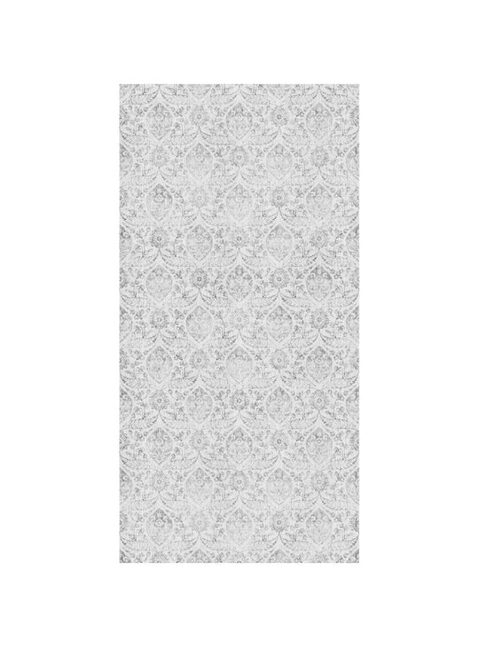 Découvrez le tapis Agra d'Adama Alma, un tapis en vinyle gris résistant, élégant et facile à entretenir.