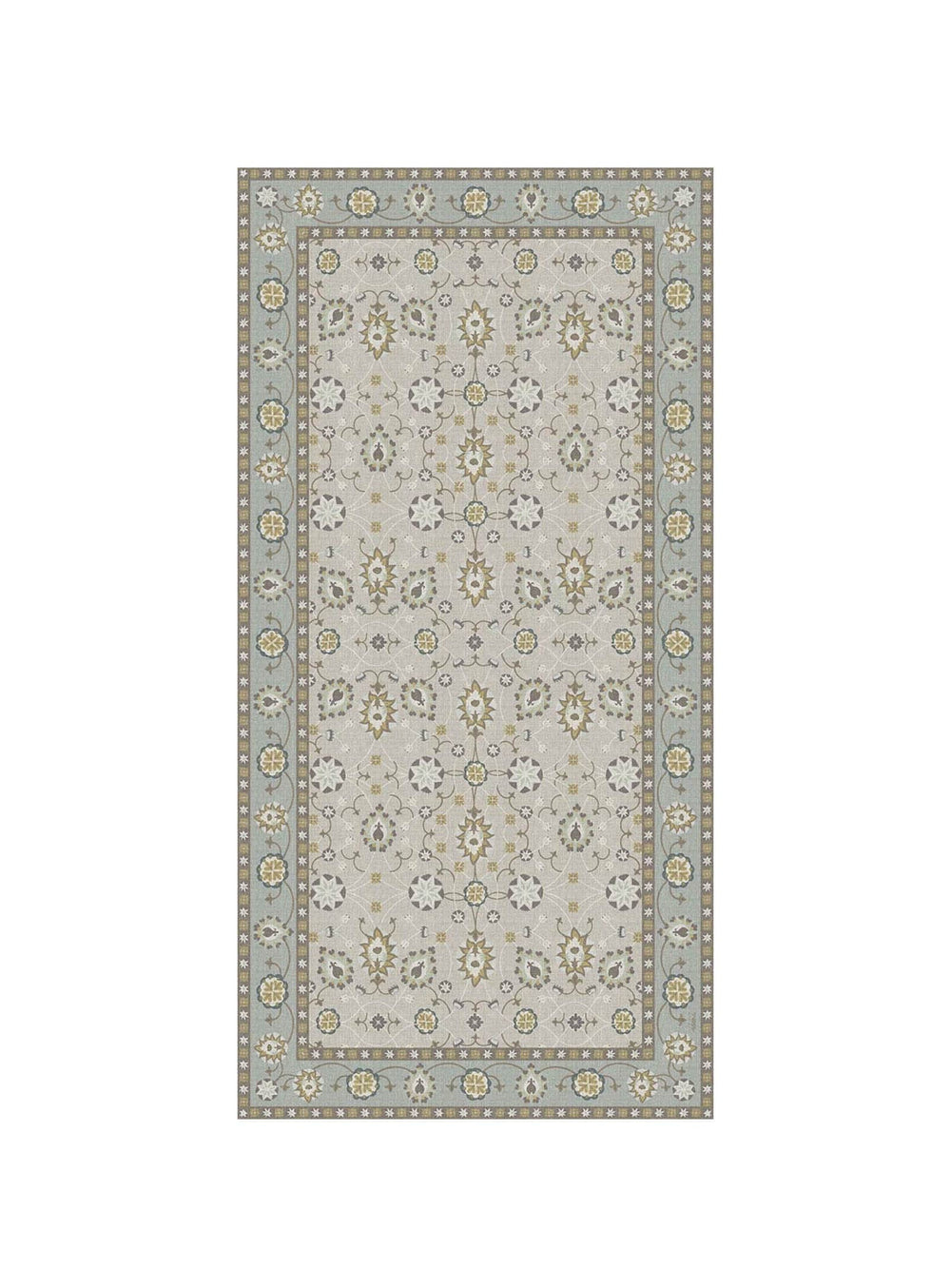 Tapis de vinyle Adama Alma Armenia, antidérapants et parfaits pour zones à fort trafic. ocre