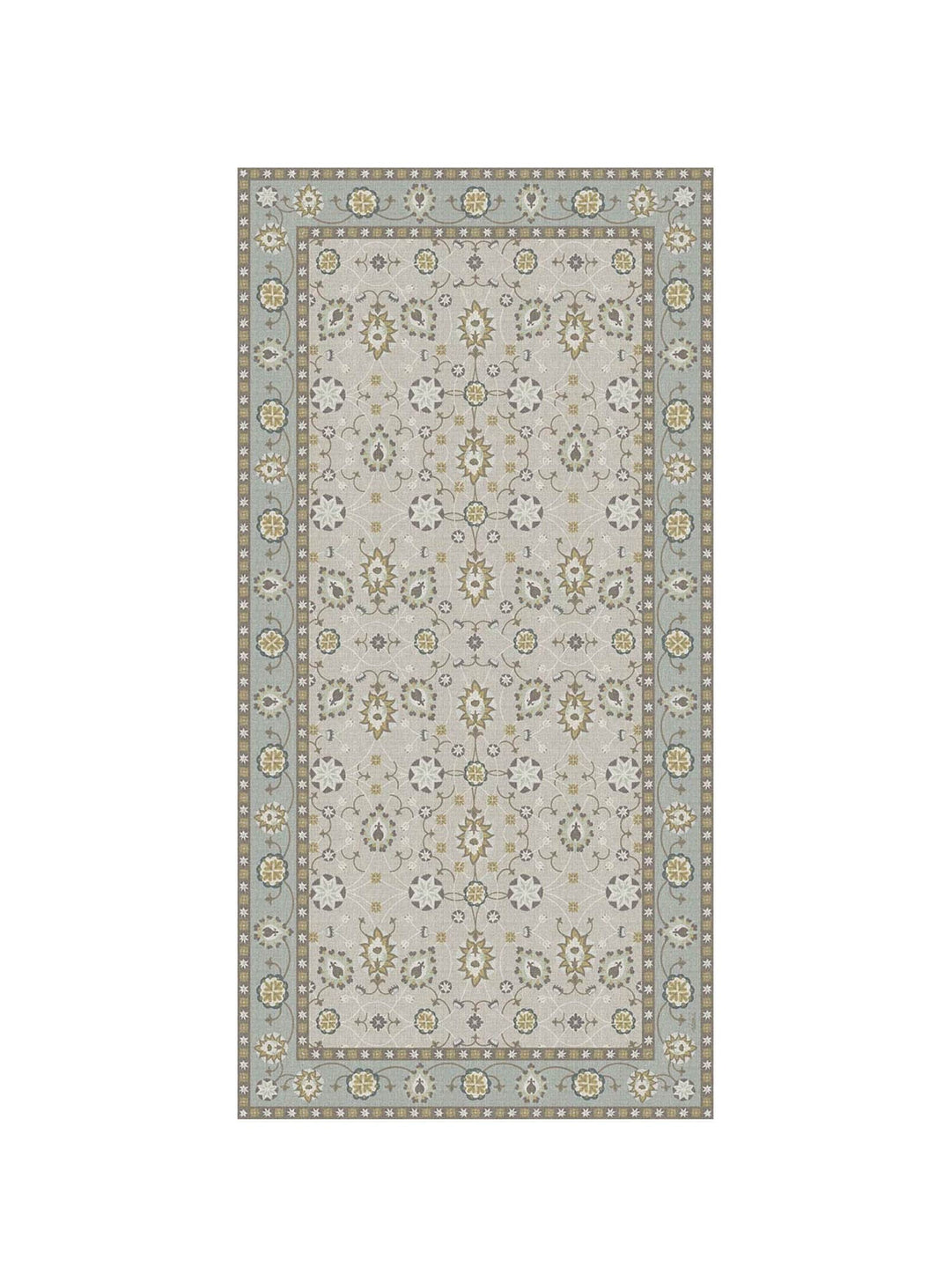 Tapis de vinyle Adama Alma Armenia, antidérapants et parfaits pour zones à fort trafic. ocre