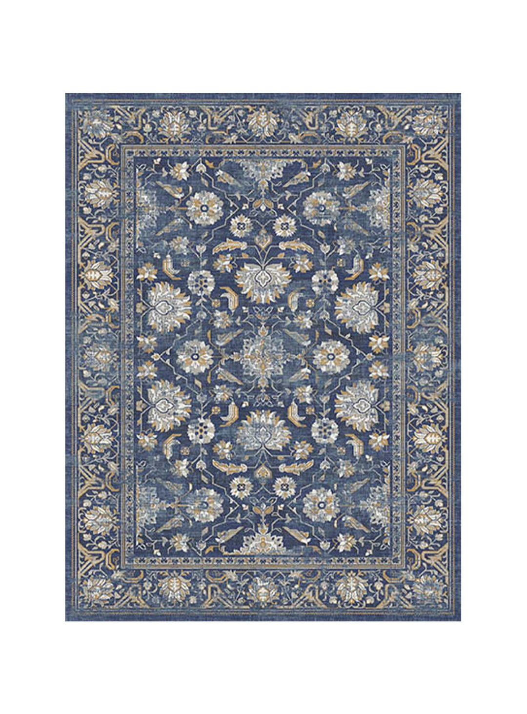 Adama Alma Bazaar : tapis en vinyle hypoallergénique et sans substances nocives. Bleu.