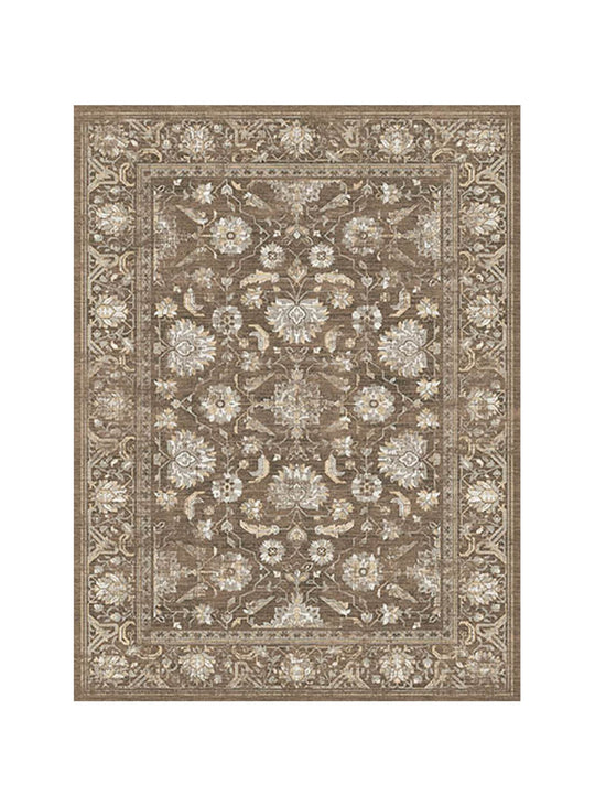 Tapis en vinyle Bazaar d’Adama Alma : antidérapant et imperméable. Brun.