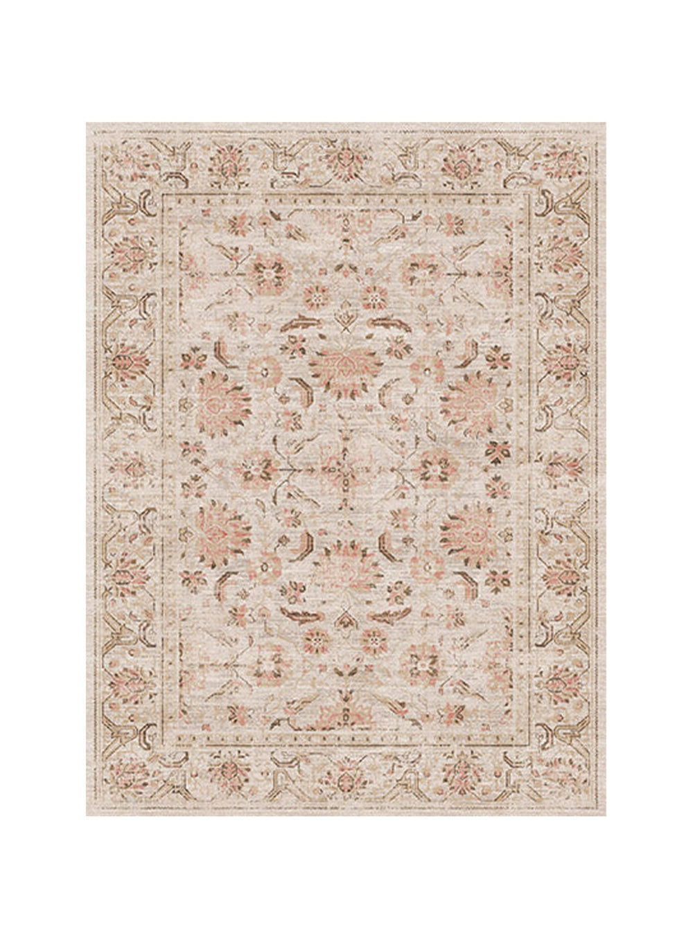 Adama Alma Bazaar : tapis en vinyle durable et pratique pour la maison. Beige.