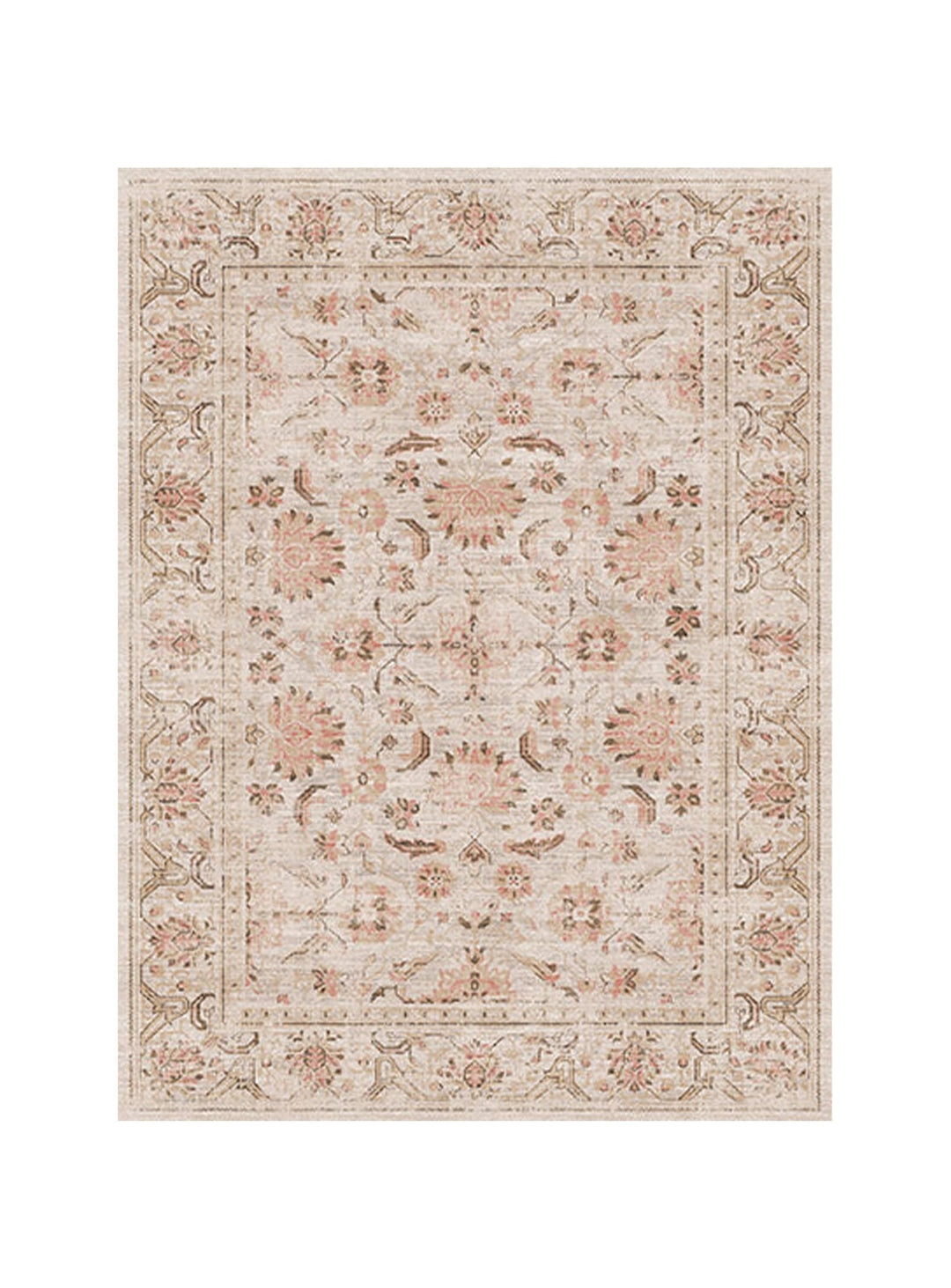 Adama Alma Bazaar : tapis en vinyle durable et pratique pour la maison. Beige.