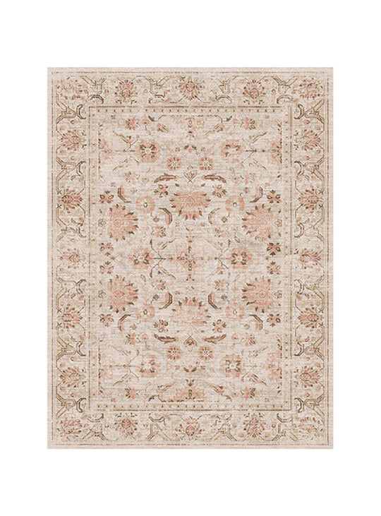 Adama Alma Bazaar : tapis en vinyle durable et pratique pour la maison. Beige.