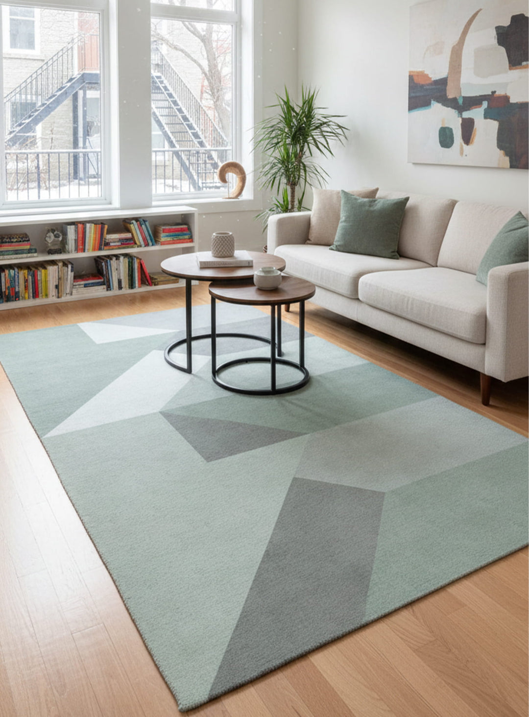Tapis de vinyle Adama Alma Campo, imperméables et résistants au quotidien. vert