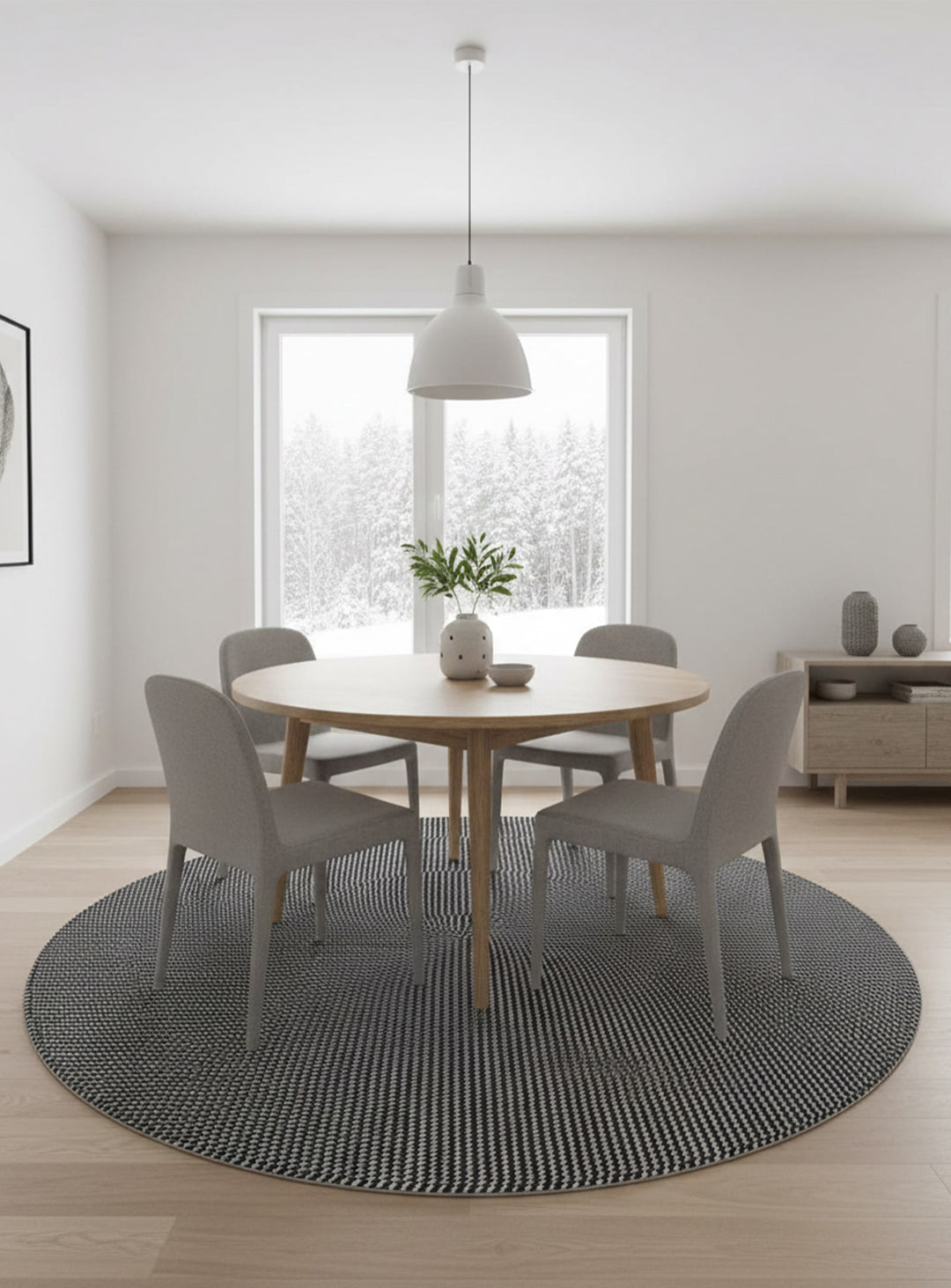 Caracol d'Adama Alma, tapis hypoallergénique idéal pour familles et animaux. noir