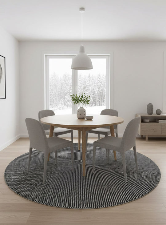 Caracol d'Adama Alma, tapis hypoallergénique idéal pour familles et animaux. noir