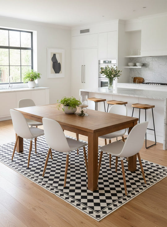 Tapis en vinyle Chess Adama Alma, entretien facile et design élégant.