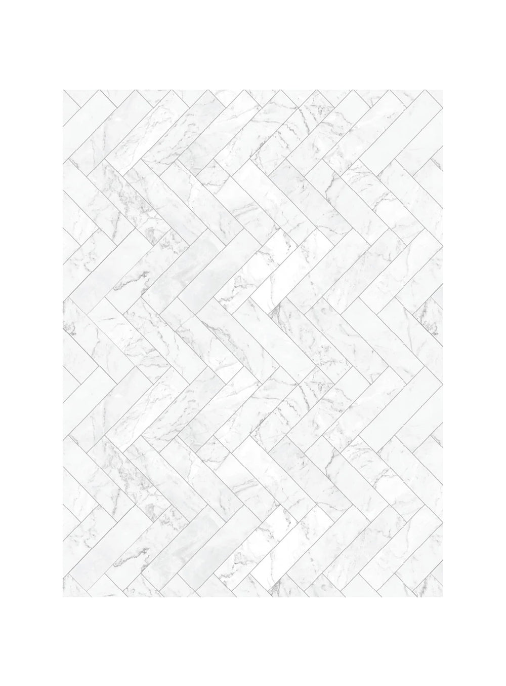 Tapis en vinyle Chevron design et pratique, idéal pour cuisine, entrée ou salle de bain. blanc