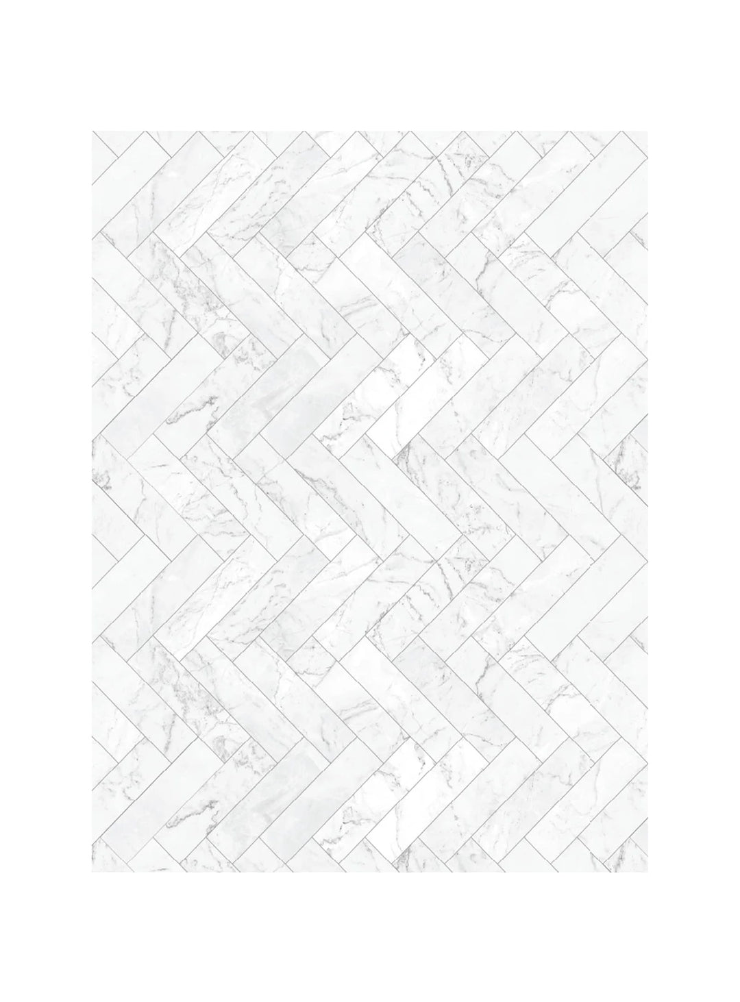 Tapis en vinyle Chevron design et pratique, idéal pour cuisine, entrée ou salle de bain. blanc