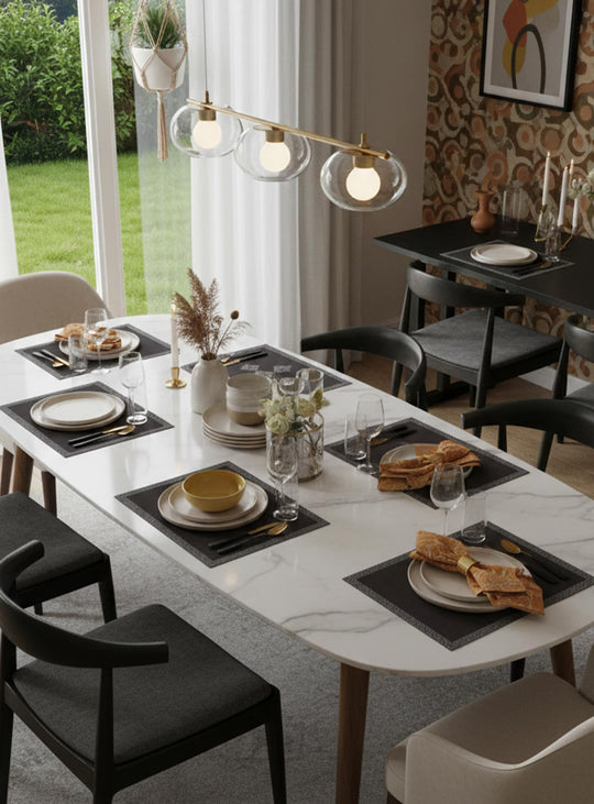 Napperons en vinyle Adama Alma Persan, motifs variés pour un style personnalisé. cusco noir